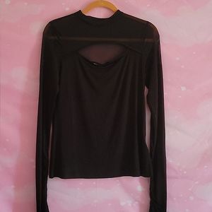 NWT Killstar goth long sleeve top, black, Size L